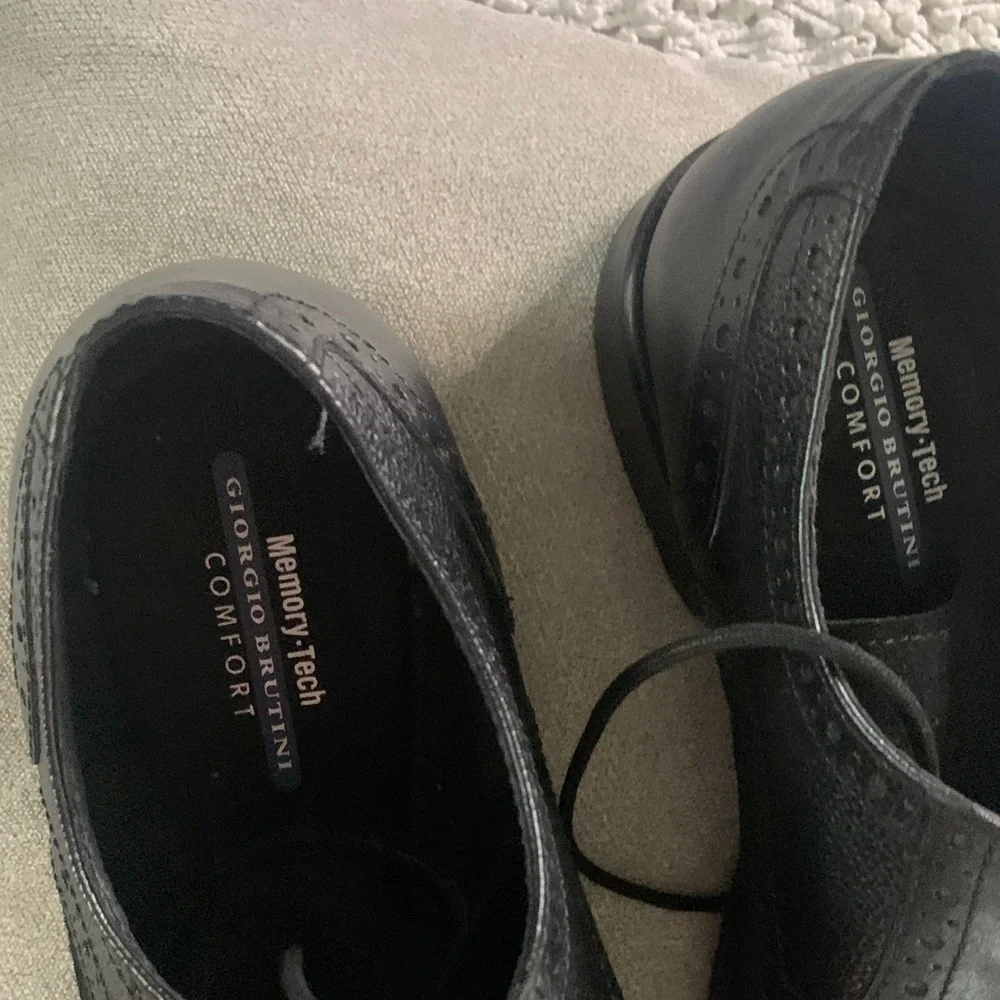 Giorgio Brutini Black Leather & Suede Wingtip Oxfords